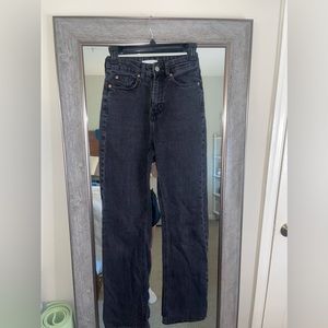 bootcut black denim jeans